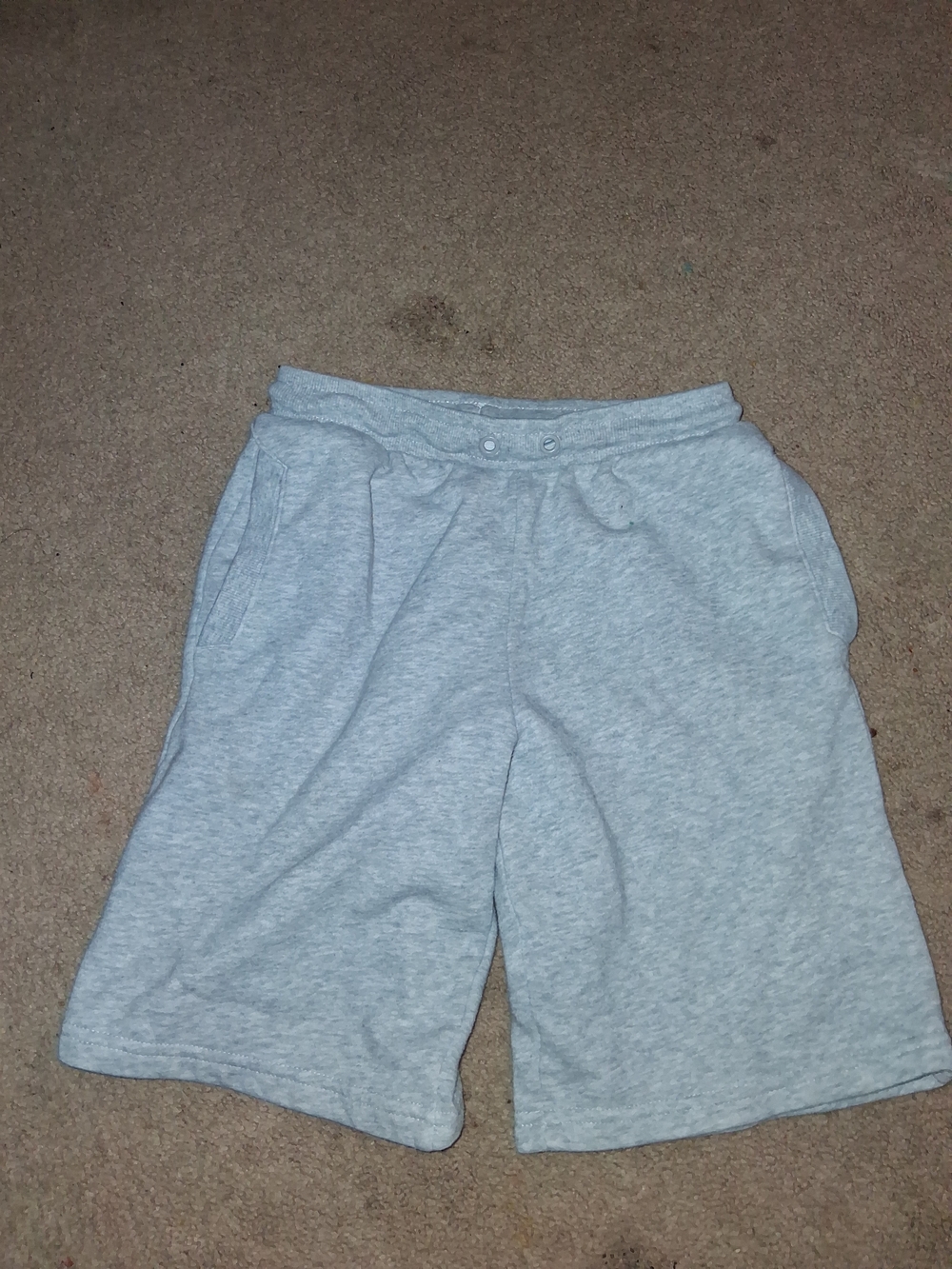 All In Motion Boys Light Gray Athletic Sweat Shorts, Size 7-8 T